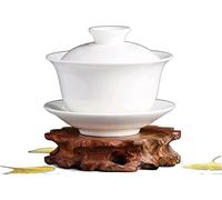 Chinese Tea Set, Kung Fu Tea Set Covered Bowl Cup Chinese Ceramics Cover Cups Traditional Celadon Saucer Ceremony Teaware Accessories Single(O 9.8x8.4cm 165ml)