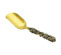 Chinese Tea Teaspoon,Alloy Spoons Kung Fu Teaware Accessories Metal Teaspoons Spatulas Ceremony(OneColor)