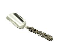 Chinese Tea Teaspoon,Alloy Spoons Kung Fu Teaware Accessories Metal Teaspoons Spatulas Ceremony(Silver)