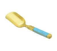 Chinese Tea Teaspoon, Spoons Metal Teaspoons Spatulas Kung Fu Teaware Accessories Ceremony(Gold)