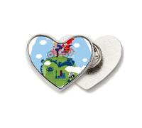 Chinese The Great Wall Art Heart Metal Pin Brooch Clip Love
