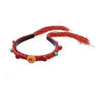 Chinese Tibetan Ethnic Handmade Hairband Women Creative Cute Delicate Simulation Wigs Braids Shape Headpieces Synthetics Hair Headbands for Women Synthetics Hair Braideds Headband