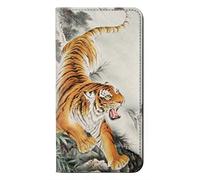 Chinese Tiger Brush Painting PU Leather Flip Case Cover For Google Pixel 4a 5G