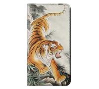 Chinese Tiger Brush Painting PU Leather Flip Case Cover For Samsung Galaxy A6+ (2018), J8 Plus 2018, A6 Plus 2018