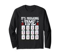 Chinese Tile Board Game Mahjong Player It’s Mahjong Time Long Sleeve T-Shirt