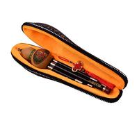 Chinese Traditional 3 Tone C-Key Hulusi Gourd Cucurbit Flute with Ebony Pipes Knot and Carry Case for Beginners Musical Amateurs