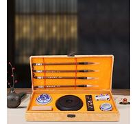 Chinese Traditional Calligraphy Set Four Study Treasures Brush Pen/ink/Paper/Ink Stone