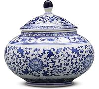 Chinese Traditional Ceramic Vases Antique Porcelain Vase Ceramic Flower Vases Blue and White Temple Jar Vase China Ming Style-A