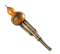 Chinese Traditional Ethnic Hulusi Musical Instrument Beginner B Flat/D Key Professional Playing Type Hulusi Professional Hulusi (Color : C key)