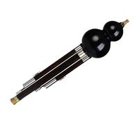 Chinese Traditional Ethnic Wind Instrument Nine-hole Hulusi Ebony Gourd Flute With Accessories Professional Hulusi (Color : D key)