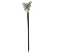 Chinese Traditional Flower Hair Sticks Cloth Hairpin for Hanfu Decoration | Green Accent, Parties and Banquets, DIY Hairstyles with Oriental Charm