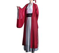 Chinese Traditional Hanfu Dress Ancient Swordman Kungfu Suit Adult Tang Dynasty Costume Knight Martial Arts Clothing Outfi (20# Wine Red, M)