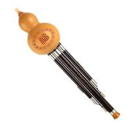 Chinese Traditional Hulusi Red Sandalwood/black Sandalwood Beginner Playing Type C Key/B Flat Gourd Flute Professional Hulusi (Color : 02, Size : B flat)