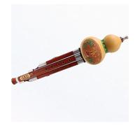 Chinese Traditional Instrument 3 Tone C-Key Hulusi Gourd Cucurbit Flute With Case For Music Lovers Professional Hulusi (Color : RED)