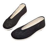 Chinese Traditional Kung Fu Shoe,Old Beijing Kung Fu Shoes,Martial Canvas Footwear,Handmade Traditional Chinese Style Shoe,Taichi Shoes,Non-Slip,for Taichi Practice and Martial Arts Black