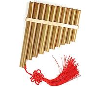 Chinese Traditional Musical Instrument 10 Pipes Pan Flute C Key Pan Pipes Pan Flute Chinese Pan Pipes (Color : Woodstrip righthand)