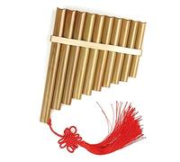 Chinese Traditional Musical Instrument 10 Pipes Pan Flute C Key Quality Pan Pipes Woodwind Instrument Bamboo Pan Flute (Color : Woodstrip left hand)