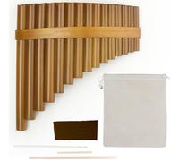 Chinese Traditional Musical Instrument 15 Pipes Pan Flute C Key Pan Pipes Woodwind Instrument (Right Hand)