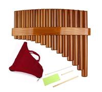 Chinese Traditional Musical Instrument 15 Pipes Pan Flute C Key Quality Pan Pipes Woodwind Instrument Bamboo Pan Flute (Color : Left)