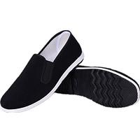 Chinese Traditional Old Beijing Shoes Kung Fu Tai Chi Shoes Rubber Sole Unisex Black (4.5 UK 235mm)