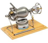 Chinese Traditional Popcorn Maker, Stainless Steel High Pressure Popcorn Cannon, Manual Hand Crank Machine for Nostalgic Experience(300ml)