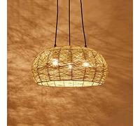 Chinese Twine Pendant Lamp Rattan Pendant Lighting Creative Lamp Southeast Asia Handmade Woven Hanging Ceiling Light Lampshade E27 Japanese Restaurant Chaner