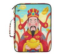 Chinese Unique Culture God Wealth Expandable File Pocket 7 Pockets A4 Letter Size with Zipper Closure for Office Hanging File Folder