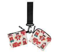 Chinese Unique Culture Paper-cut Art Dual Wristlet Wallets for Women Cute Fashion Zipper Cash Coin Purse with Zipper Coin Pocket for Work Travel 2 Pcs, Chinese unique culture paper-cut art, 1 size