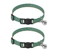 Chinese Unique Culture Pattern Blue Collar For Small Dogs Quick Release Buckle Collars For Girl And Boy Dogs 2 Packs