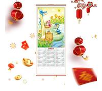 Chinese Wall Calendar 2025, Wall Calendar 2025, Year of the Snake | Lucky Calendar for Year of the Snake | Spring Festival Scroll Calendar for Home, Restaurant, School, Wall Decoration