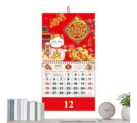 Chinese Wall Calendar, Lunar New Year Calendar 2025 - Lunar New Year Decorative Home Calendar | Snake Year Decorations, Spring Festival Supplies,