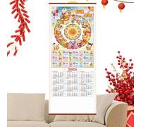 Chinese Wall Calendars - Dangling Snake Yearly Calendar,Traditional 12 Month of The Snake Wall Calendar, Attractive New Year Decorations for Home, Studio