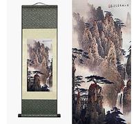 Chinese Wall HangingChinese Wall Art Scroll Painting Japanese Scroll ,Chinese Scroll Paintings Hanging Art, Silk Scroll Painting Asian Wall Decor Four Seasons Spring Summer Autumn Winter Landscape Pai