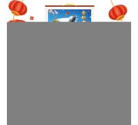 Chinese Wall Scroll Calendar, Colorful Animal Sign Calendar, Traditional 12 Month of The Snake Wall, Attractive New Year Decorations for Home, Studio