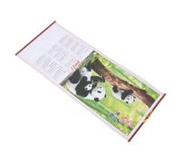Chinese Wall Scroll Lunar Calendar, Goat Theme Hanging Planner | Imitation Rattan Shaft, Full Lunar Display, Traditional Calligraphy Style, Decorative Wall Art for Chinese Culture