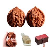 Chinese Walnuts Fidget, Wenwan Walnut, Walnut Hand Massage Stress Relief Health Care Ball, Traditional Stress Relief Hand Fidget for Relaxation & Focus (COLOR-C)