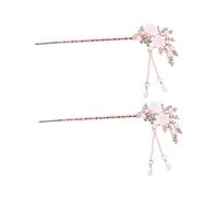 Chinese Wedding Bride Hair Accessory,2pcs Flower Headdress Girls Hairpins Pearl Chopsticks Accessories Women Making for Traditional chinese hair accesso