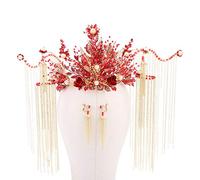 Chinese Wedding Bride Hair Accessory,Chinese Traditional Phoenix Bridal Headdress,Long Tassels Hairpin Butterfly Stage Wedding Hair Jewelry