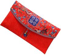 Chinese Wedding Red Envelope L Size Double Happiness Red Packet for Cash, Traditional Bridal Shower Money Holder