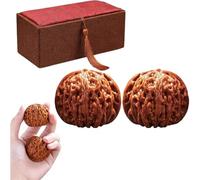 Chinese Wenwan Walnut Fingertip Spinner, Hand Stress Relief Ball, Comes With Gift Box, Made Of Traditional Walnut Material, For Hand Exercises, A Relaxing Gift For Men, Husbands, And Fathers (35-36mm)