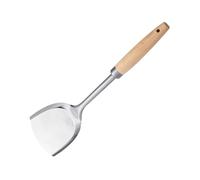 Chinese Wok Spatula, Stainless Steel Spatula Large Spatula Long Wooden Handle Ladles Kitchen Metal Spatula Wok Turner for Kitchen
