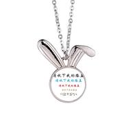chinese words shows your adration to some Rabbit Necklace Pendant Bunny Animal Jewelry Gift