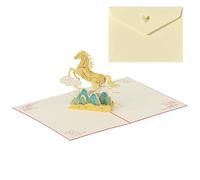 Chinese Year Cards - Decorations for Spring Festival,Greeting Cards and Decorative Elements for the Year of the Horse | for Christmas Parties Weddings Blessings Parents Spouses