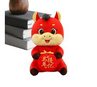 Chinese Year Of The Horse Toy Souvenir Good Luck Blessing | Soft Plush Fabric, 25cm Size, Auspicious Cultural Motifs, Decor & Gift Use