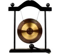 Chinese Zen Table Gong Feng Shui Desktop Gong Vintage Chinese Hanging Gong With Wooden Drumstick For Home Decorations,21 * 25cm
