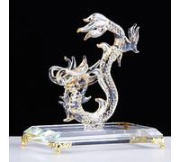 Chinese Zodiac Figurines - 5.5" Rat Statue, 12 Animal Crystal Glass Decor for Car Dashboard & Table, for Astrology Lovers & Collectors