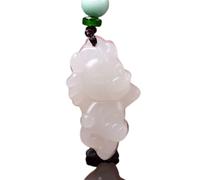 Chinese Zodiac Jade Pendant Amulet Charm Jewelry White Natural Chinese Fashion Men Gifts Necklace Carved Women Jadeite (Gem Color : Tiger)