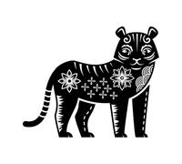 Chinese Zodiac New Year Signs Traditional China Horoscope Animals Zodiacs Silhouette Set Vinyl Wall Decals 41x50.5cm Easy Installation Black