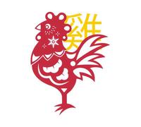 Chinese Zodiac Rooster Men's T-Shirt - White - M - White