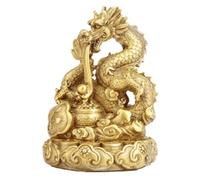 Chinese Zodiac Statues - Brass 12 Animal Figurines for Wealth & Luck - Feng Shui Decorative Ornaments for Home & Office Table Decor - Collectible Zodiac Gifts